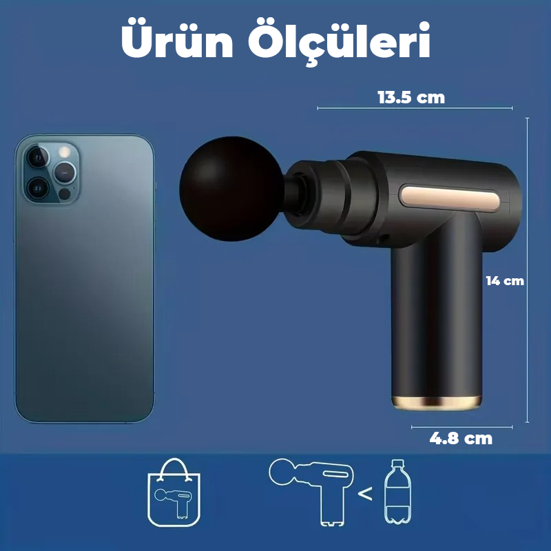 Şarjlı ve 4 Başlıklı Masaj Aleti