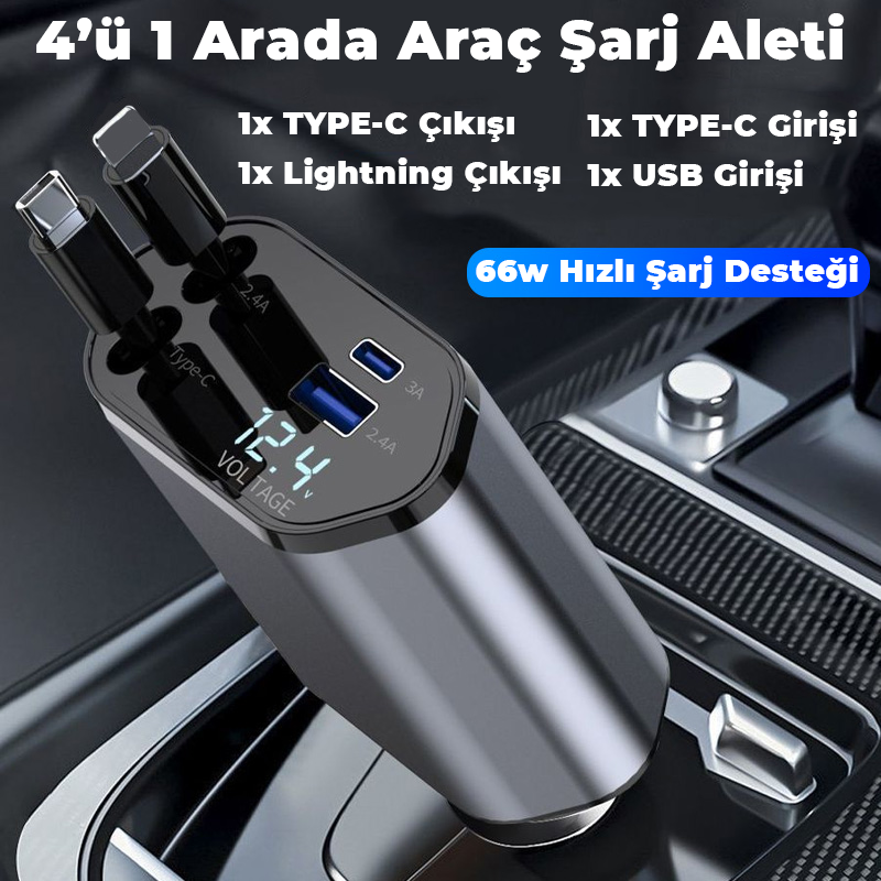 4'ü 1 Arada Hızlı Şarj Aleti